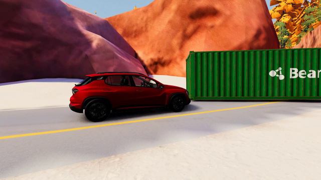 страшная авария на мосту. BeamNGdrive смотреть онлайн
