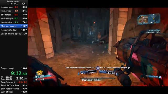 Borderlands 2 Tina DLC geared speedrun in 18:59 смотреть онлайн