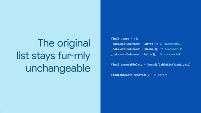 UnmodifiableListView (Technique Of The Week)