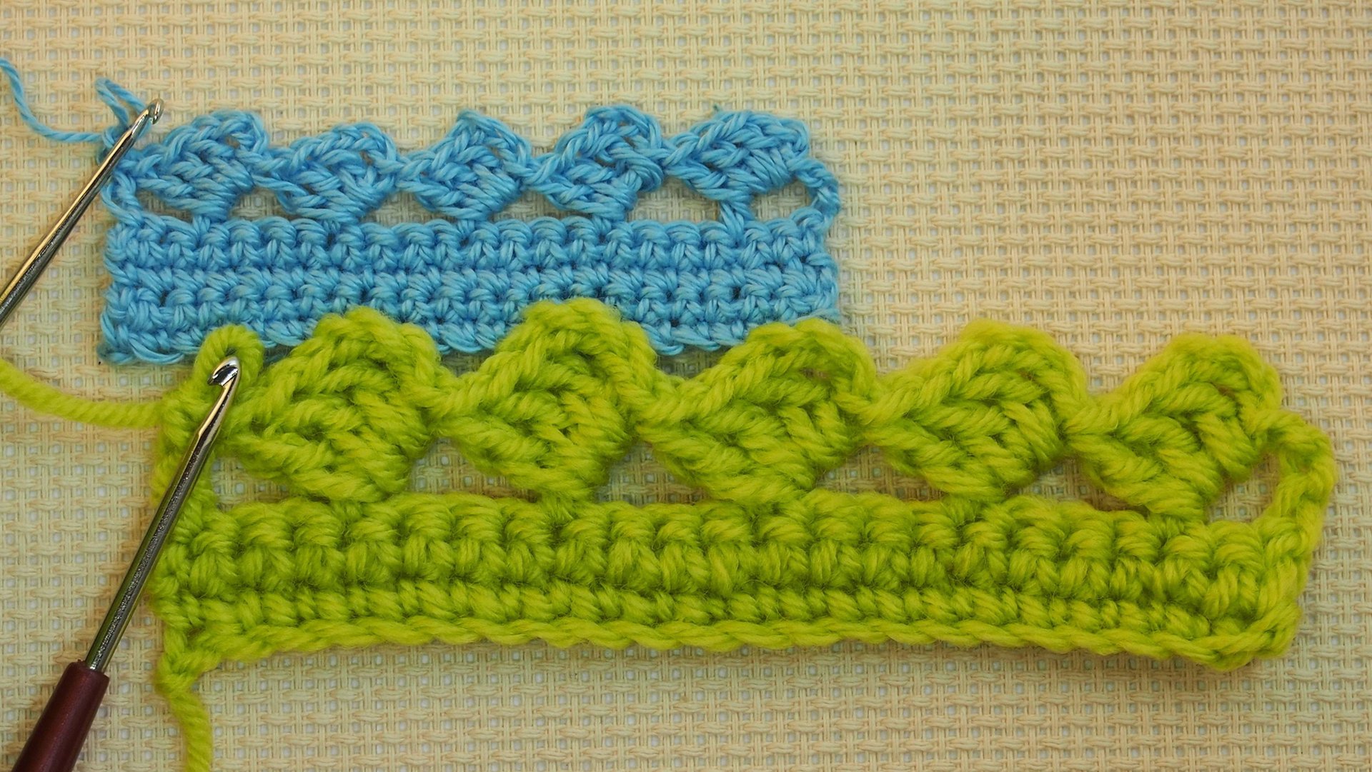 Простая кайма крючком. Обвязка края .A simple crochet border, binding edges Урок № 36 смотреть онлайн