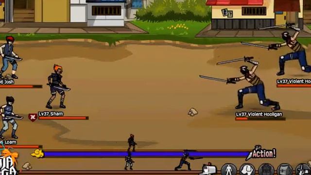 FACEBOOK Ninja Saga Mission 37: Violent Hooligans смотреть онлайн