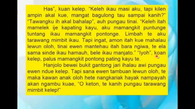 Bahan Ajar Bahasa Dayak Kelas 3 Semester 1 