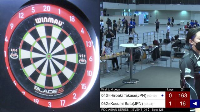 ＜EVENT01_BEST128＞Hiroaki Takase(JPN) vs Kasumi Sato(JPN)【PDC ASIAN SERIES 2022】 смотреть онлайн