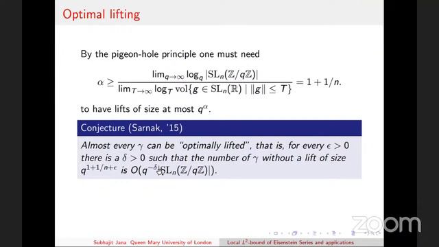 Subhajit Jana (Queen Mary, London): Local L^2-bounds of Eisenstein series and application смотреть онлайн