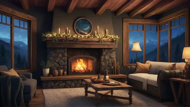Fireplace Ambience 🔥 Relaxing Winter ASMR🔥 Crackling Fire Sounds For Sleep