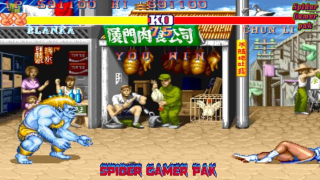 Street Fighter 2 Hack - Punishment Edition - Blanka Playthrough Gameplay Level 8 смотреть онлайн