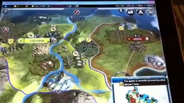 Playing Civilization 5 on iPad смотреть онлайн