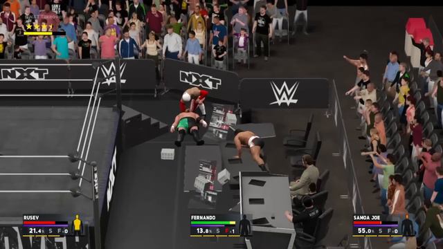 WWE 2K17 Fernando VS Rusev VS Samoa Joe In A Triple Threat Match смотреть онлайн