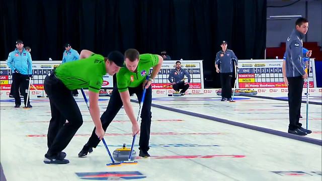 Kyler Kleibrink breaks curling broom / Dave Merklinger mops the ice / Tanner Horgan unburns a stone смотреть онлайн
