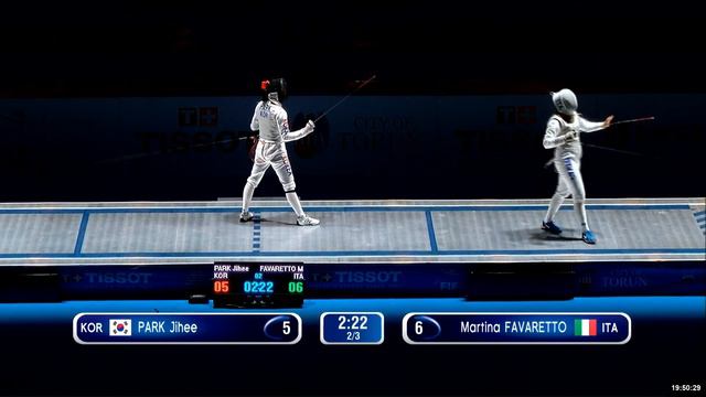 2019 225 T04 02 F F Individual Juniors Torun POL WCH PODIUM FAVARETTO ITA vs PARK KOR смотреть онлайн