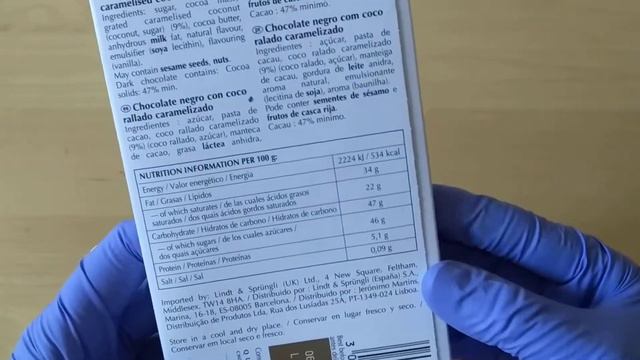 Lindt Dark Coconut Chocolate