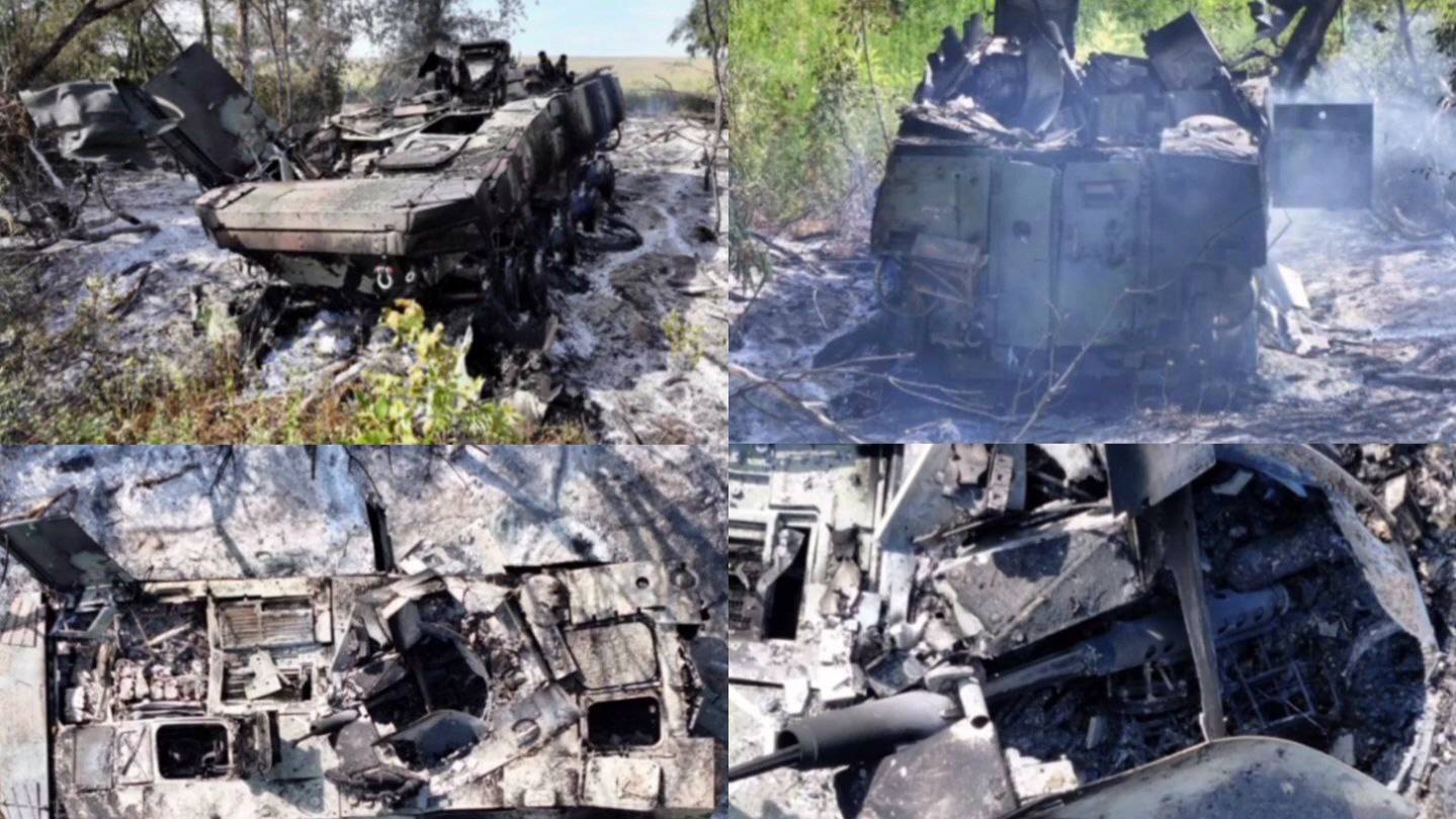 Красный Лиман. уничтоженный польский БТР "Rosomak" (2024 г.) смотреть онлайн