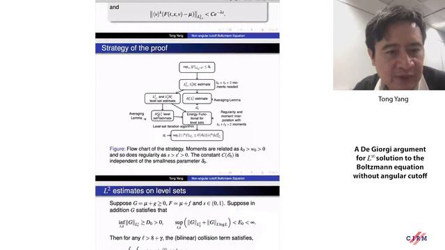 Tong Yang: A De Giorgi argument for L $L^{\infty}$solution to the Boltzmann equation without... смотреть онлайн