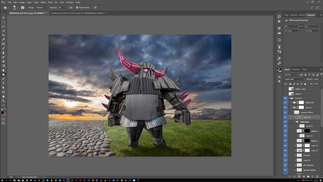 Photoshop Speed Art - PEKKA (Clash Royale) #speedart смотреть онлайн