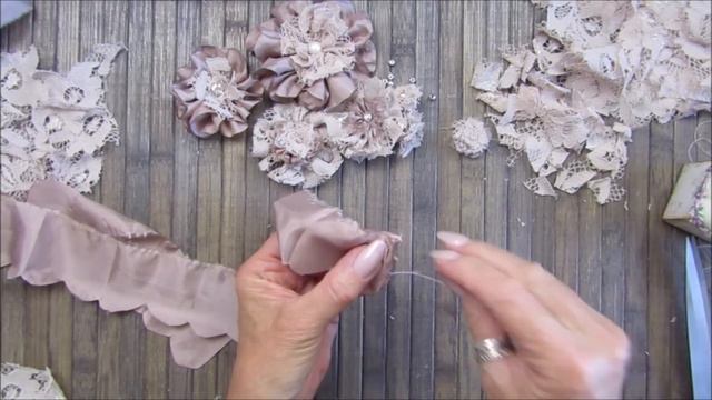 Beautiful Fabric And Lace Flowers
