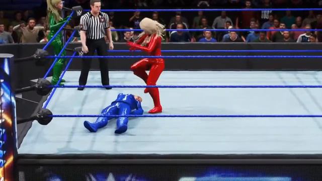 WWE 2K20 Tag Team Cassie Cage & Sonya Blade Vs Scarlett Bordeaux & Kelly Kelly смотреть онлайн