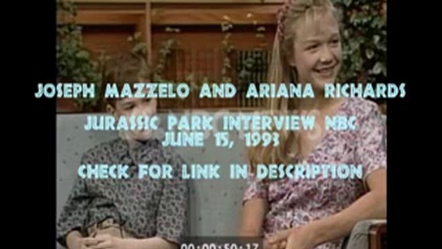 Joseph Mazzello and Ariana Richards Interview NBC - Jurassic Park смотреть онлайн