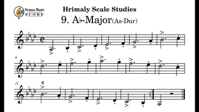 Hrimaly Violin Scale Studies No.9 Ab-Major (AR+MR+Solo) смотреть онлайн