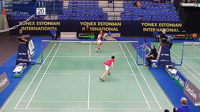 Ivan Medynskiy vs Alvaro Vazquez (MS, Qualifier) - YONEX Estonian Intl. 2019 смотреть онлайн