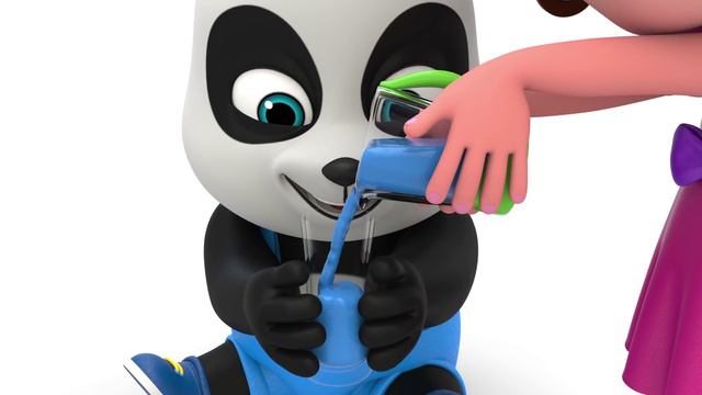 Pinky and Panda Playing with Toy Fruits and Vegetables - Learning Videos смотреть онлайн