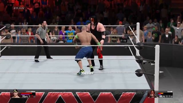 WWE 2K15 John Cena Vs Kane RAW 2015 (PS4) HD ( For United State Championship)