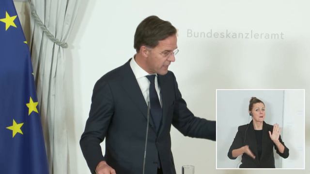 Presspoint mit Bundeskanzler Karl Nehammer und Ministerpräsident Mark Rutte смотреть онлайн