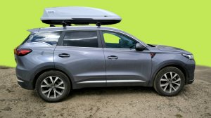 Автобокс Way-box Gulliver 520 серый матовый на Chery Tiggo 7 pro max