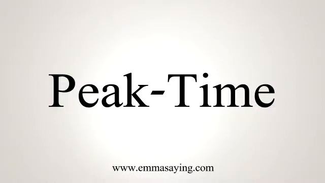 How To Pronounce Peak Time