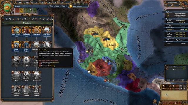 Europa Universalis 4 Golden Century | Huastec | Part 4| Manifest Destiny смотреть онлайн