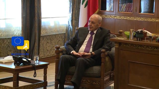 Lebanese Parliament Speaker, Nabih Berri EU Debates With Josep Borrell