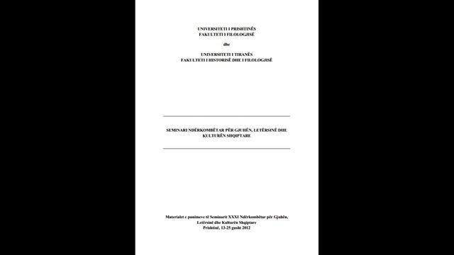 SEMINARI NDËRKOMBËTAR PËR GJUHËN, LETËRSINË DHE KULTURËN SHQIPTARE PJESA 94 E FUNDIT смотреть онлайн