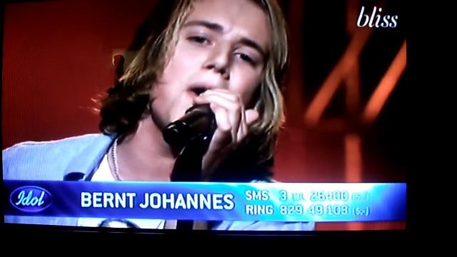 Bernt Johannes - Over You (Idol) Andre Semi Finale 2011