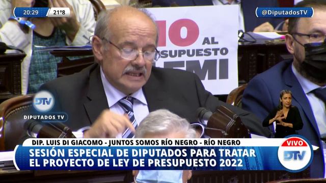 Diputado Di Giacomo, Luis - Sesión Especial 16-12-2021 - PL смотреть онлайн