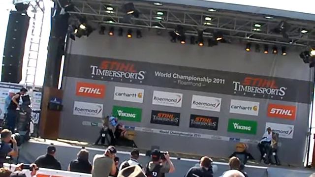 Stihl Timbersports 2011 Roermond Komarek - Hewitt Standing Block Chop смотреть онлайн