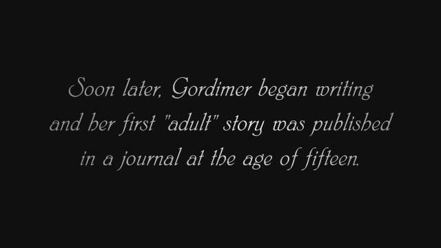 Nadine Gordimer presentation смотреть онлайн