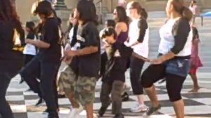 Community Street Jam Zumba Lesson in the town square