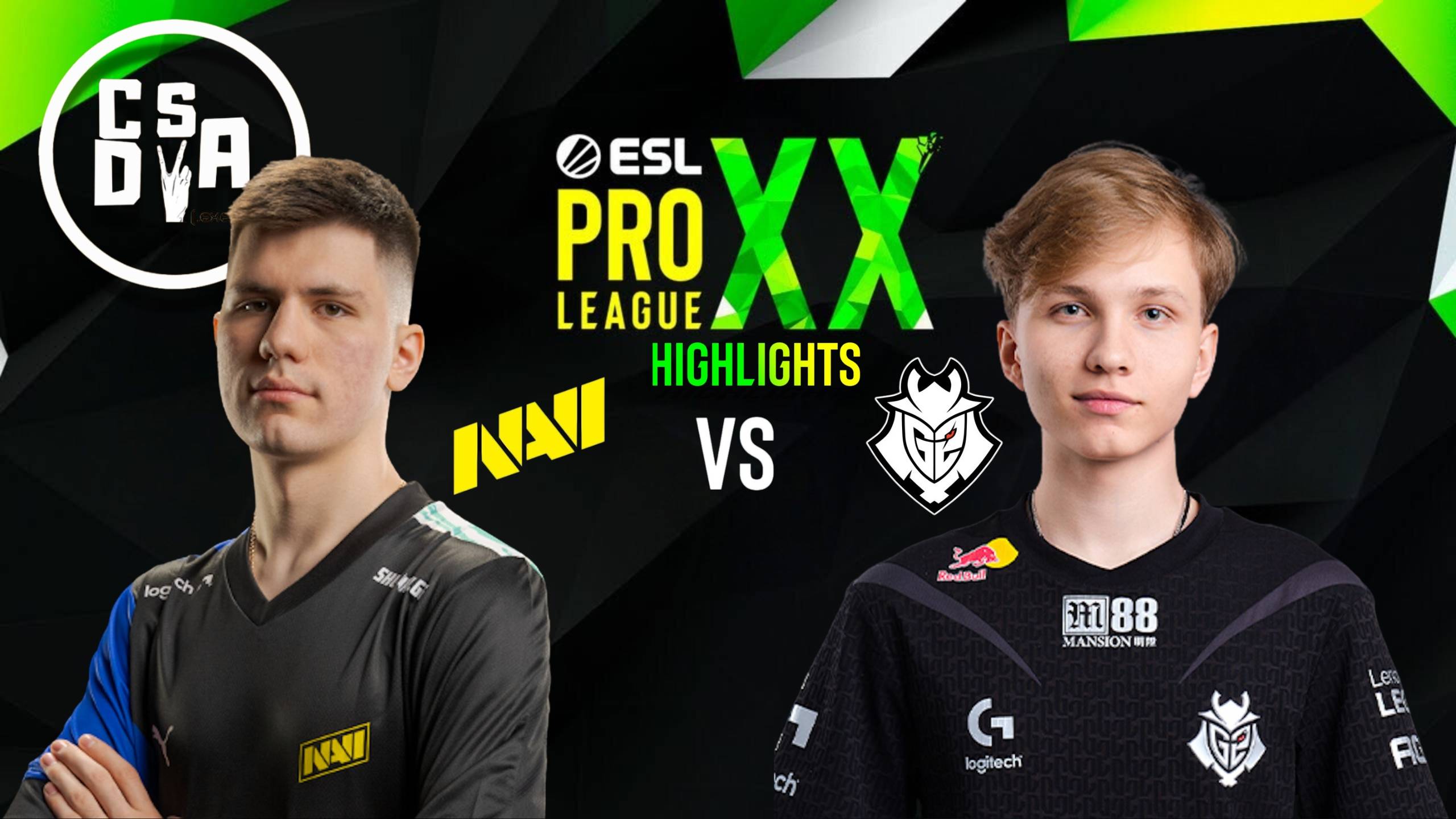 NAVI vs G2 Хайлайты ESL Pro League Season 20 CS2 смотреть онлайн