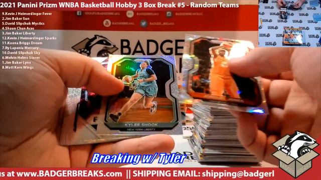 2021 Panini Prizm WNBA Basketball Hobby 3 Box Break #5 - Random Teams