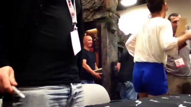 Evangeline Lilly Geeks Out About Azog Manu Bennett With Happy Hobbits