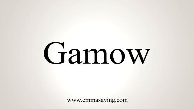 How To Say Gamow смотреть онлайн