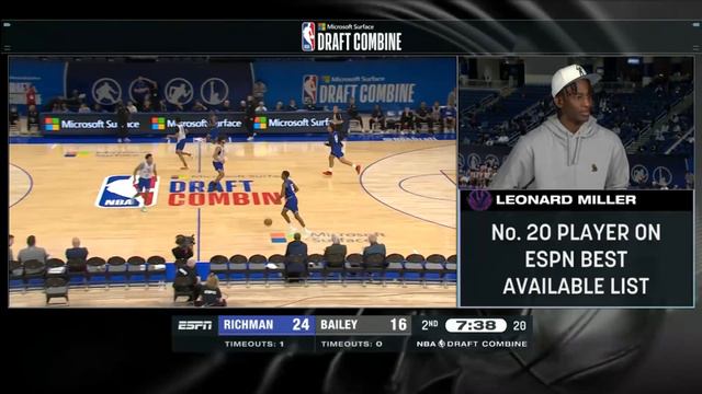 Leonard Miller Joins NBA Combine Broadcast For Interview смотреть онлайн