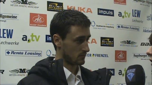 Interviews nach dem Spiel Augsburger Panther vs. ERCI смотреть онлайн