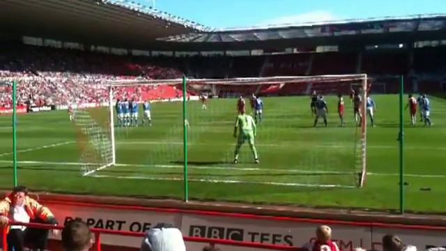 Boro Vs Birmingham - Barry Robson free kick смотреть онлайн