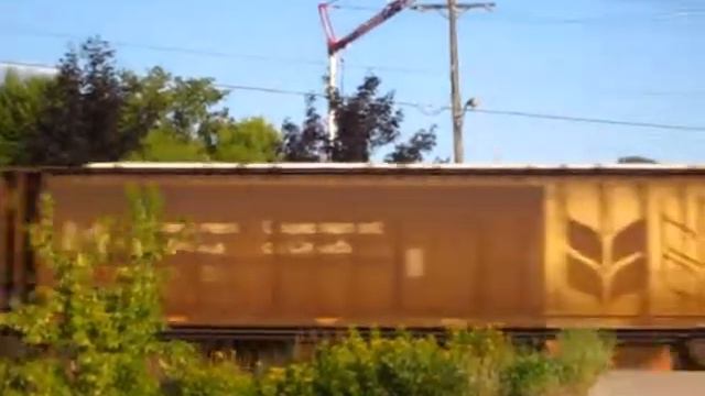 CP Grain Train @ Salmon Arm BC 7/19/10 CP ES44AC 8703 leading смотреть онлайн
