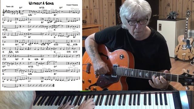 Without A Song - Jazz guitar & piano cover ( Vincent Youmans ) смотреть онлайн
