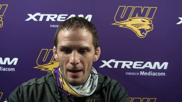 UNI Head Coach Doug Schwab after 23-13 victory over Oklahoma смотреть онлайн