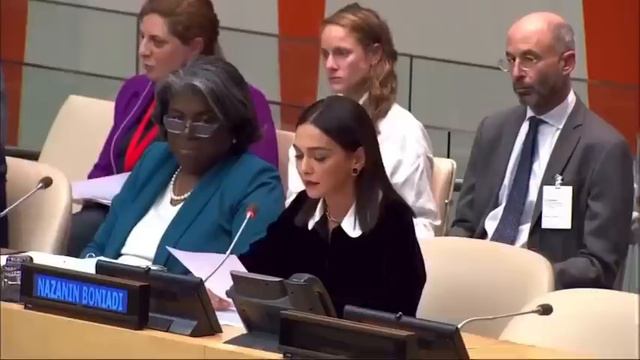 Nazanin Boniadi Speaks At UN Security Council Arria-Formula Meeting On Iran.