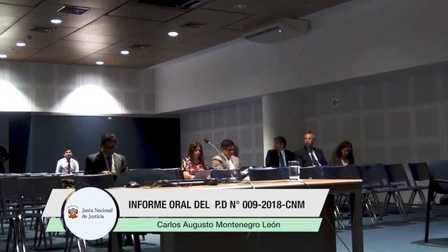 Informe Oral del P.D N° 009-2018-CNM -Carlos Augusto Montenegro León смотреть онлайн