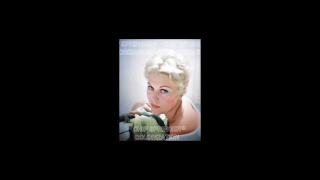 Famous Stars Of Yesterday. Black And White Photos To Color Kim Novak Collection