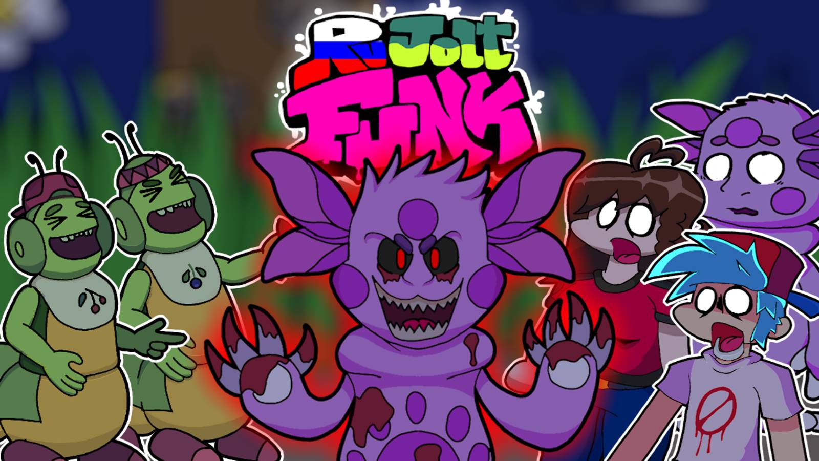 ЛУНТИК X ВО FRIDAY NIGHT FUNKIN! ПРАНК ОТ ГУСЕНИЦ! - RuJolt Funk (aka FNF VS RuJolters) смотреть онлайн